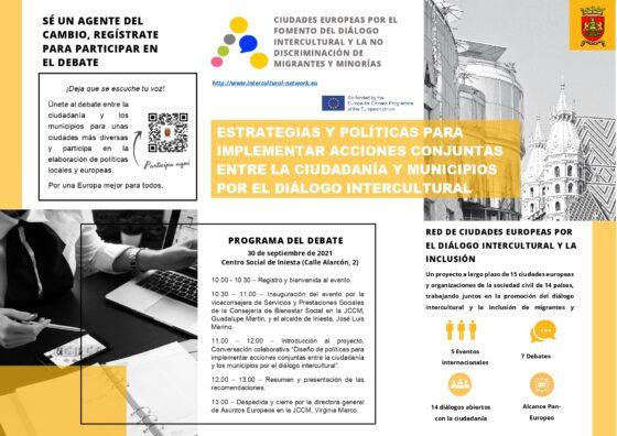 INIESTA ACOGERÁ LA JORNADA ‘ESTRATEGIAS Y POLÍTICAS PARA IMPLEMENTAR ACCIONES CONJUNTAS ENTRE LA CIUDADANÍA Y LOS MUNICIPIOS POR EL DIÁLOGO INTERCULTURAL’